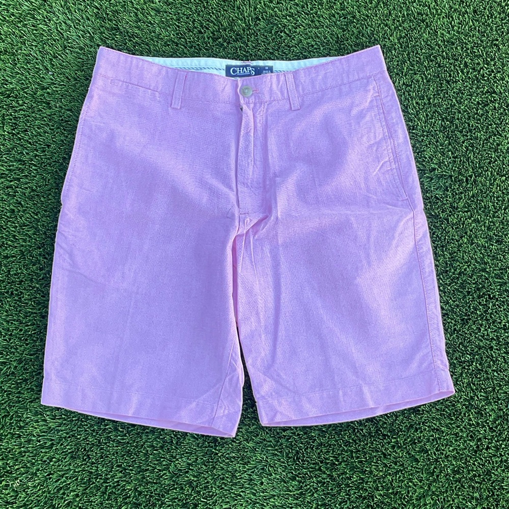 Chaps Men's Light Purple Flat Front Shorts